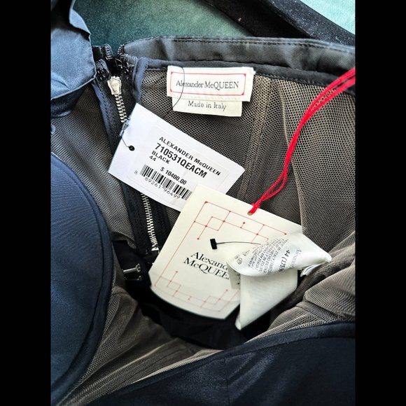 $10,400 NWT Alexander McQueen Beaded Sculptural Corset Peplum Runway Top - Picture 9 of 12